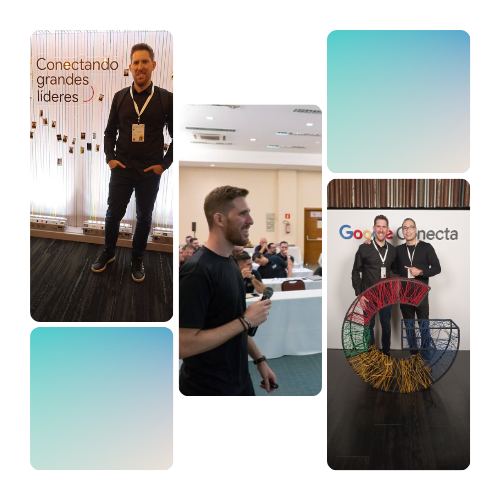 Rafael, criador da Midify, em eventos e apresentações de negócios